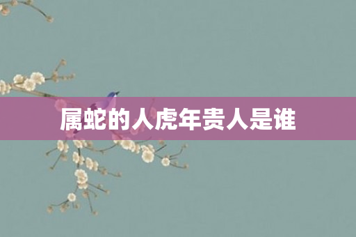 属蛇的人虎年贵人是谁
