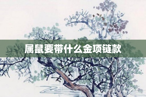 属鼠要带什么金项链款