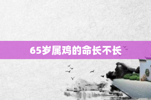 65岁属鸡的命长不长