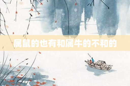 属鼠的也有和属牛的不和的