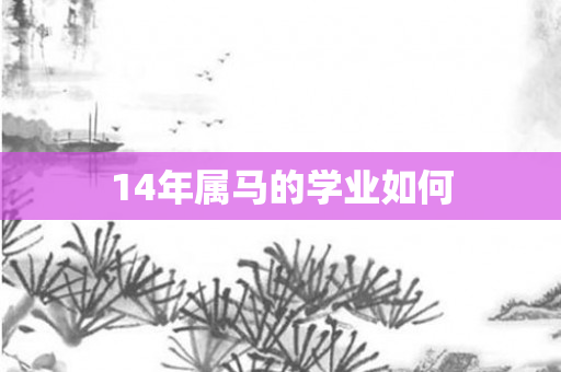 14年属马的学业如何
