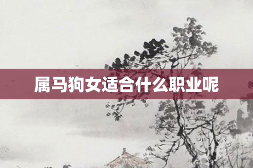属马狗女适合什么职业呢