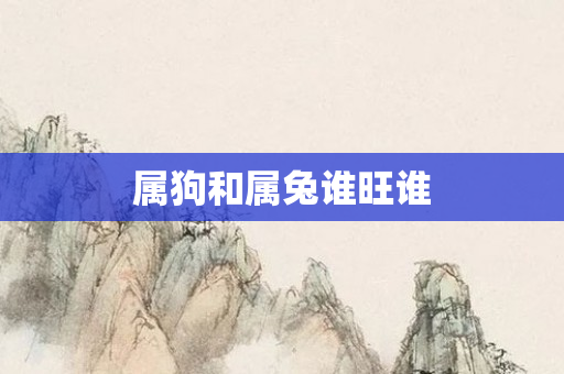 属狗和属兔谁旺谁