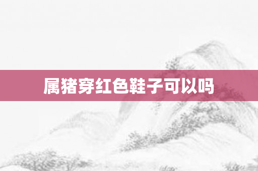 属猪穿红色鞋子可以吗