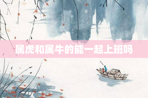 属虎和属牛的能一起上班吗