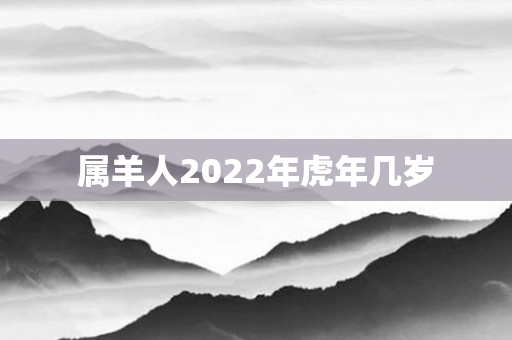 属羊人2022年虎年几岁