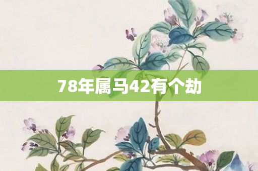 78年属马42有个劫