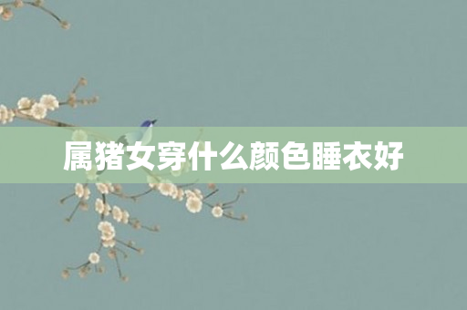 属猪女穿什么颜色睡衣好