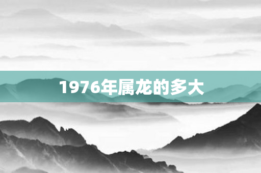 1976年属龙的多大