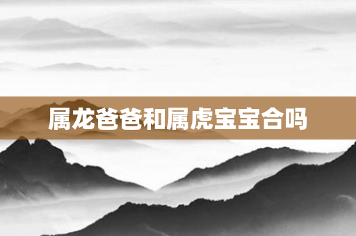 属龙爸爸和属虎宝宝合吗