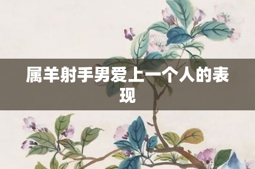 属羊射手男爱上一个人的表现