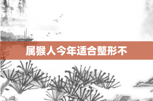 属猴人今年适合整形不