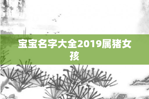 宝宝名字大全2019属猪女孩