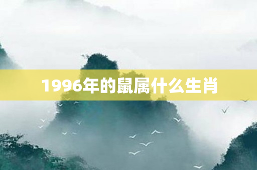 1996年的鼠属什么生肖