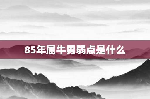 85年属牛男弱点是什么