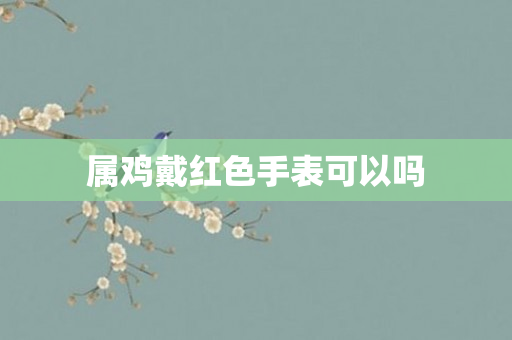 属鸡戴红色手表可以吗