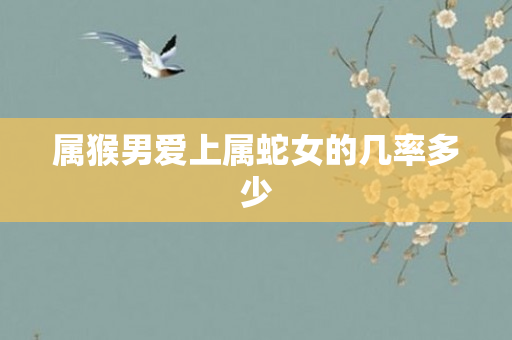 属猴男爱上属蛇女的几率多少