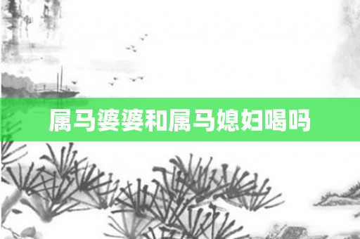 属马婆婆和属马媳妇喝吗