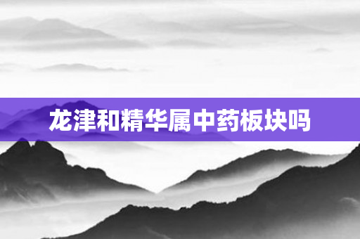 龙津和精华属中药板块吗