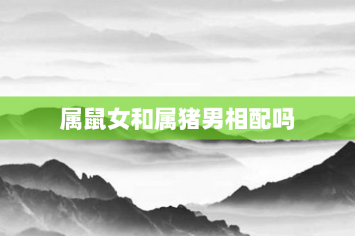 属鼠女和属猪男相配吗