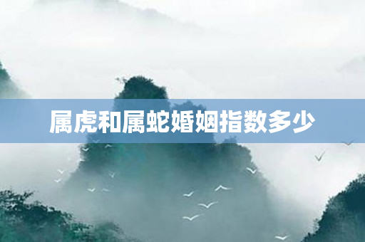 属虎和属蛇婚姻指数多少