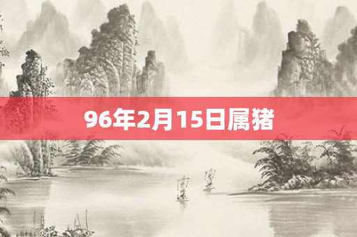 96年2月15日属猪
