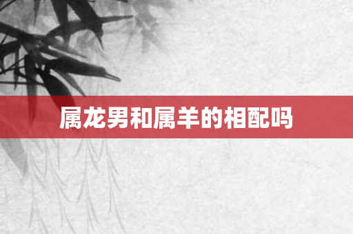 属龙男和属羊的相配吗