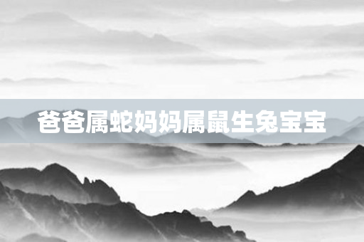 爸爸属蛇妈妈属鼠生兔宝宝