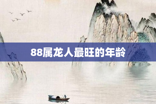 88属龙人最旺的年龄