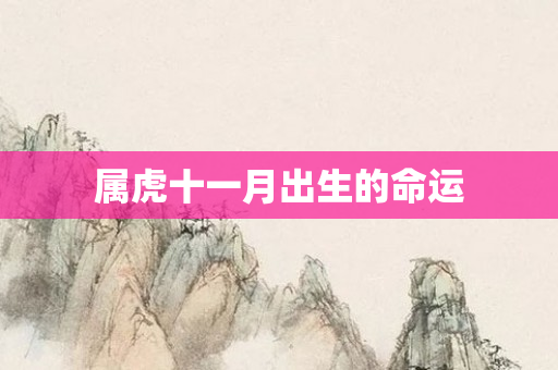 属虎十一月出生的命运