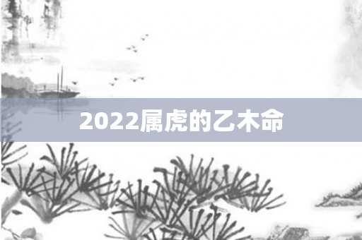 2022属虎的乙木命