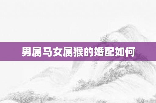 男属马女属猴的婚配如何