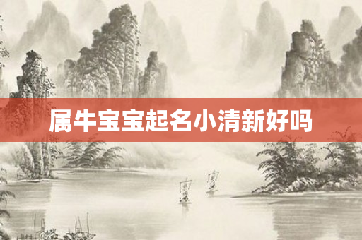 属牛宝宝起名小清新好吗