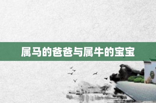 属马的爸爸与属牛的宝宝