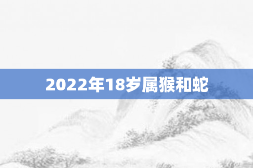 2022年18岁属猴和蛇