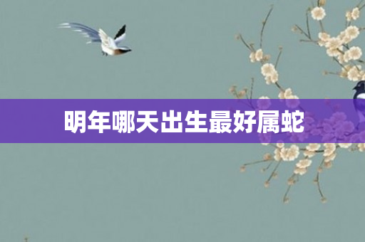 明年哪天出生更好属蛇