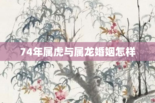 74年属虎与属龙婚姻怎样