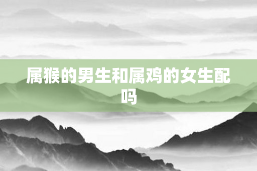 属猴的男生和属鸡的女生配吗
