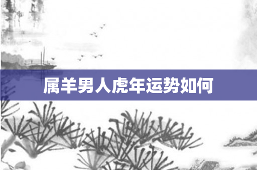 属羊男人虎年运势如何
