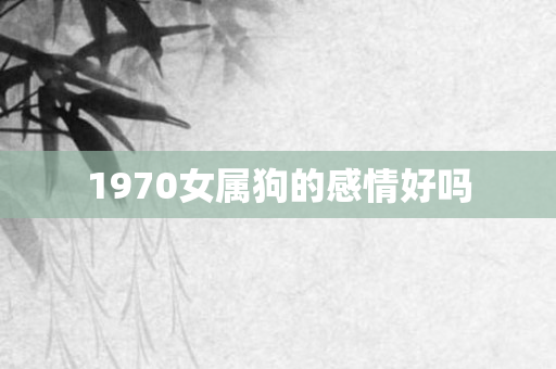 1970女属狗的感情好吗