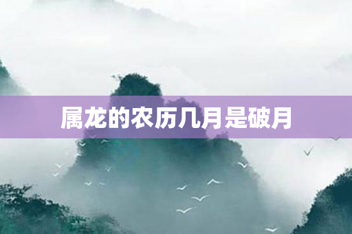 属龙的农历几月是破月