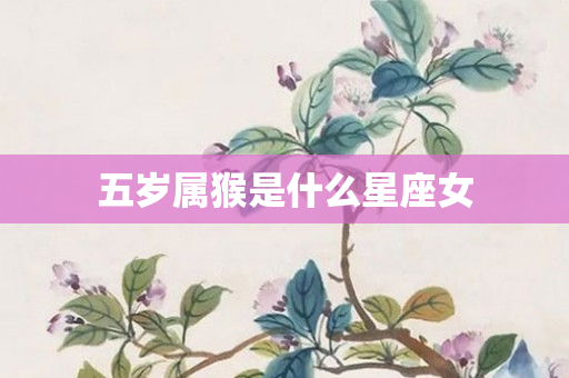 五岁属猴是什么星座女