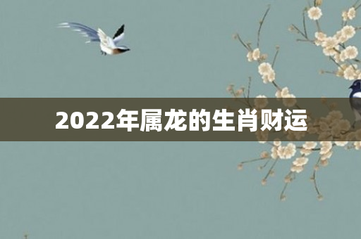 2022年属龙的生肖财运