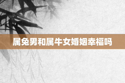 属兔男和属牛女婚姻幸福吗