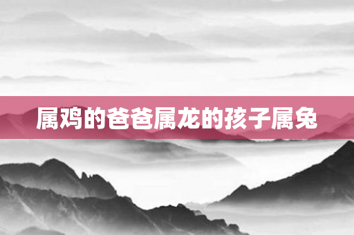 属鸡的爸爸属龙的孩子属兔