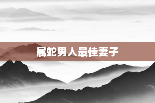 属蛇男人更佳妻子