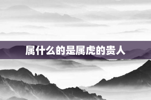 属什么的是属虎的贵人
