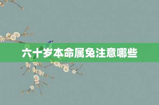六十岁本命属兔注意哪些