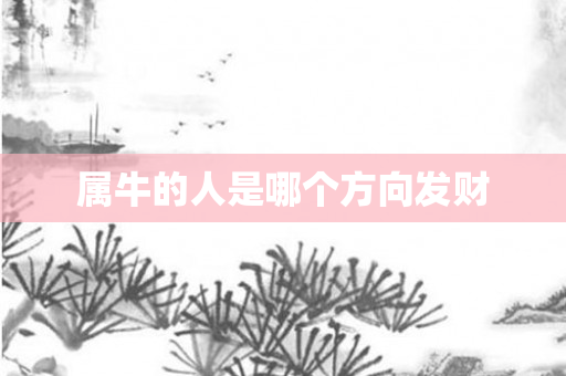 属牛的人是哪个方向发财