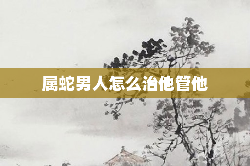属蛇男人怎么治他管他
